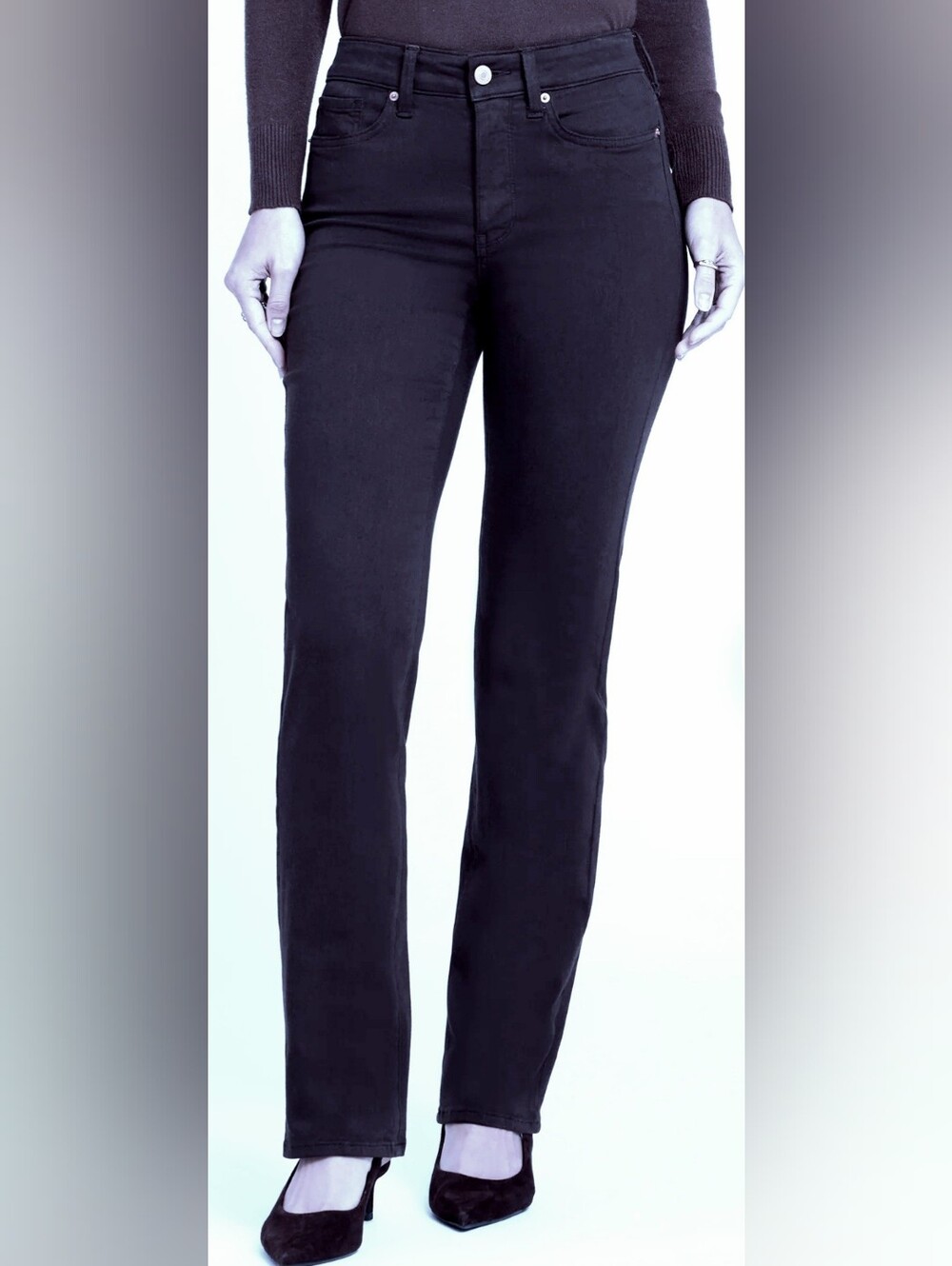 NYDJ Jeans, Size 6P, Dark Wash Blue Denim, Straight Leg, P731T